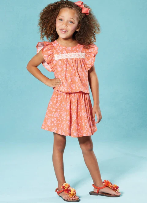 McCalls Child/Teen Top and Skirt M8373 - Image 3