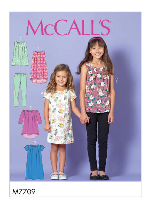 McCalls Child Top, Dress, Leggings M7709 - Image 9