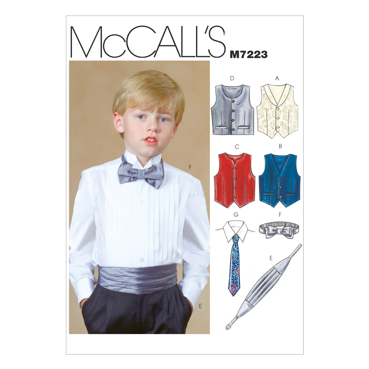 McCalls Child Waistcoats, Accessories M7223 - Image 5