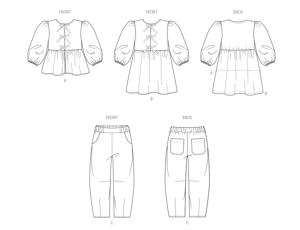 McCall's Children's and Girls' Top, Dress and Trousers M8618 - Image 13