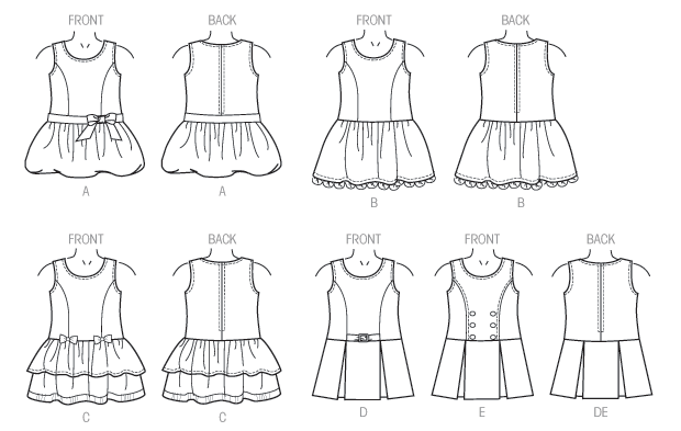 McCalls Children's Pinafore Dresses M7008 - Image 5