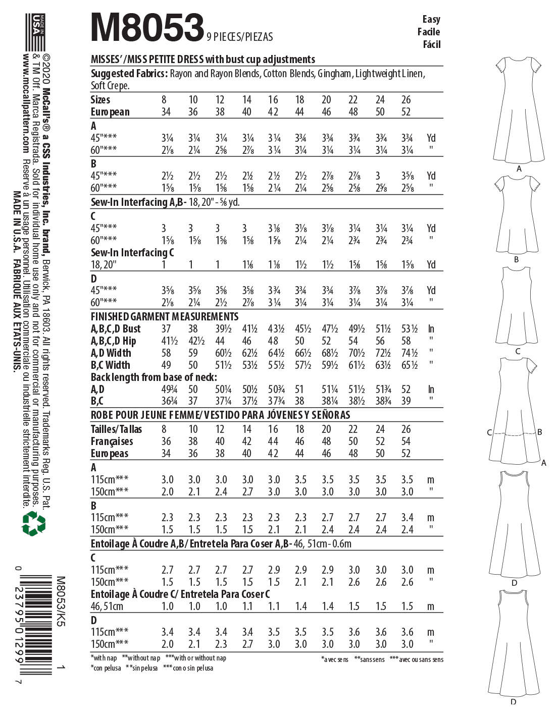 McCalls Dress M8053 - Image 6