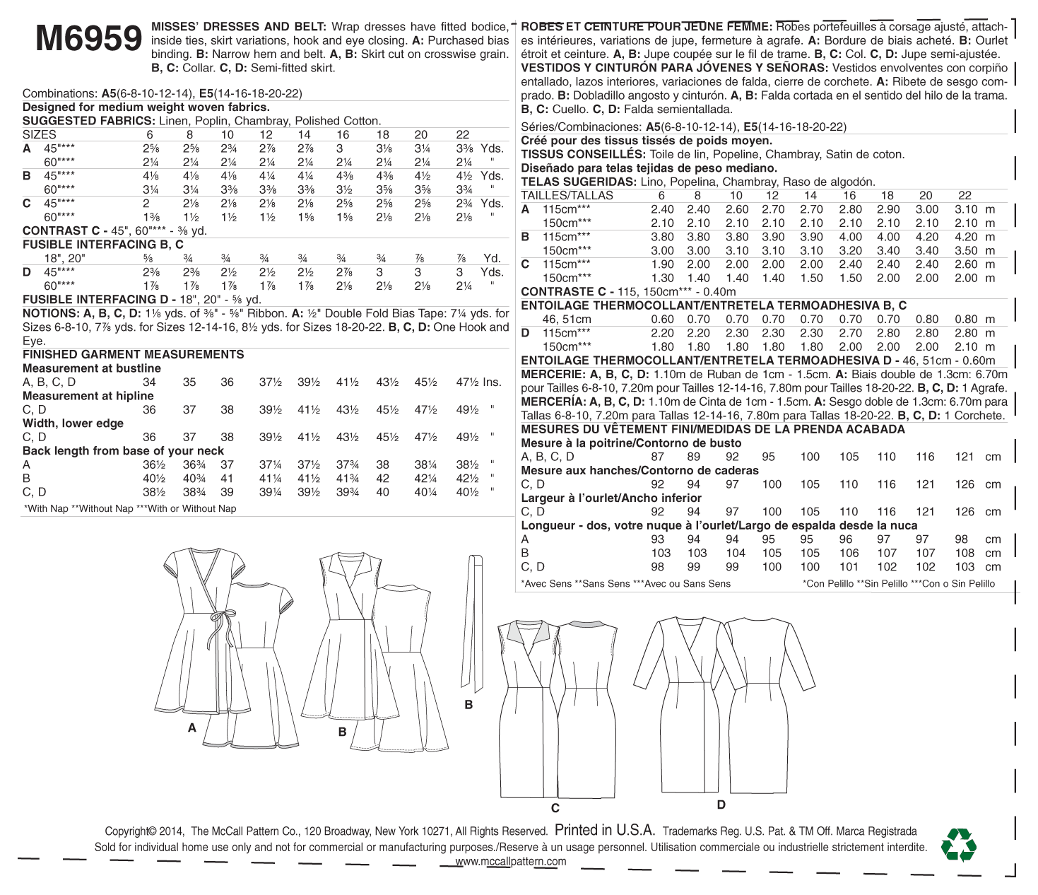 McCalls Dresses M6959 - Image 6