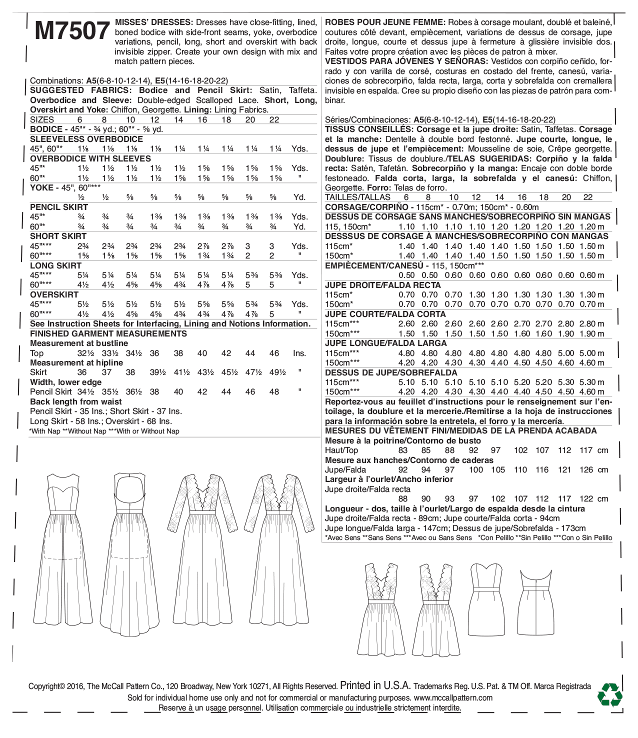 McCalls Dresses M7507 - Image 10