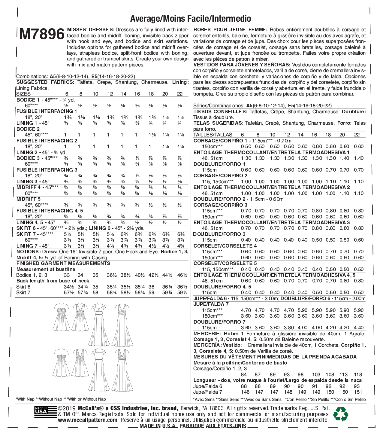 McCalls Dresses M7896 - Image 13