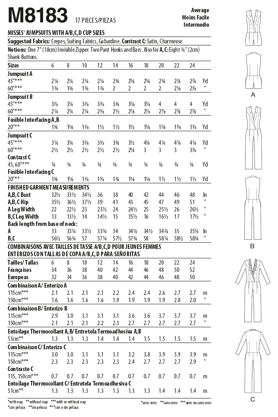 McCalls Jumpsuits M8183 - Image 7