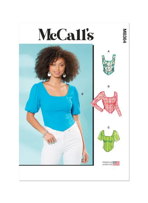 McCalls Knit Corset Tops M8364 - Image 2