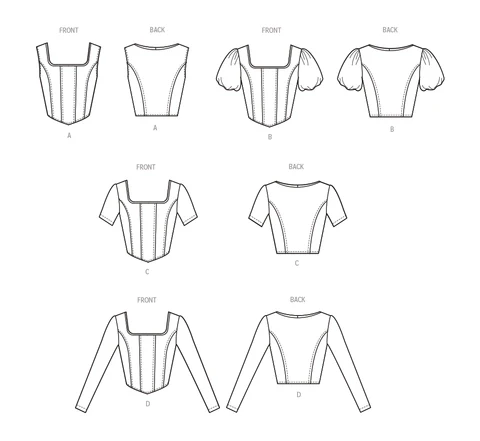 McCalls Knit Corset Tops M8364 - Image 7