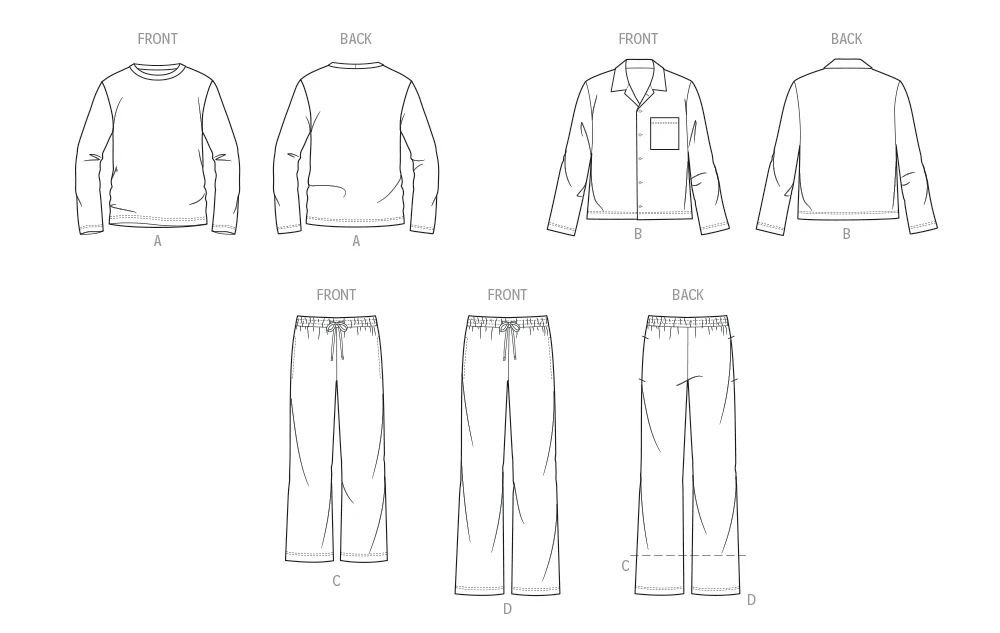 McCall's Men's Knit Pyjamas M8616 - Image 10