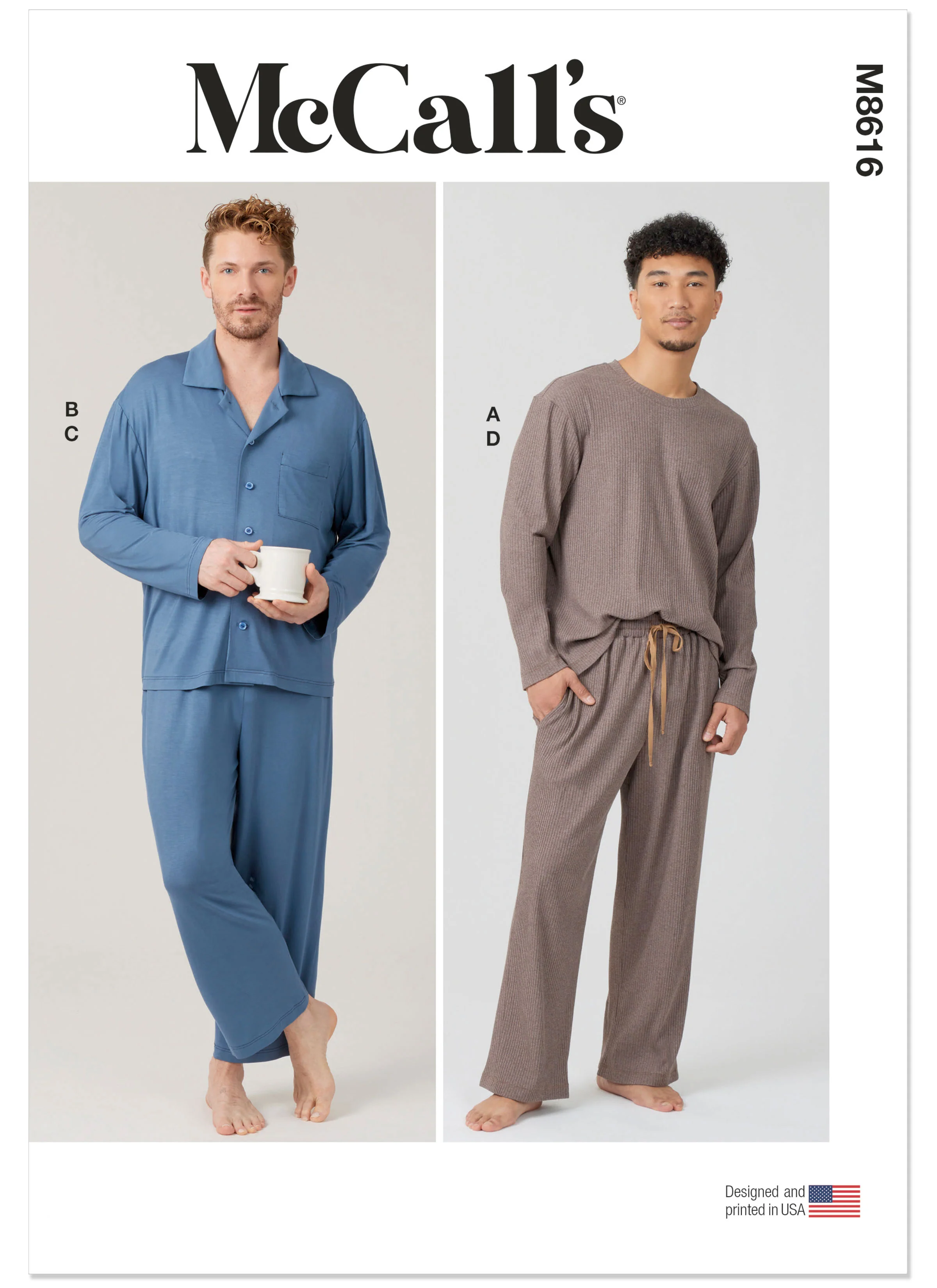 McCall's Men's Knit Pyjamas M8616 - Image 2