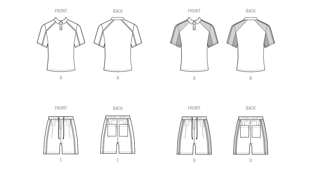 McCalls Men's Knit Tops & Shorts M8485 - Image 8