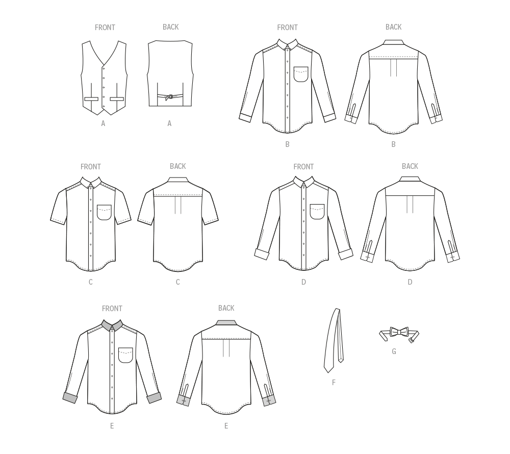 McCalls Men's Waistcoat & Shirt M8415 - Image 10