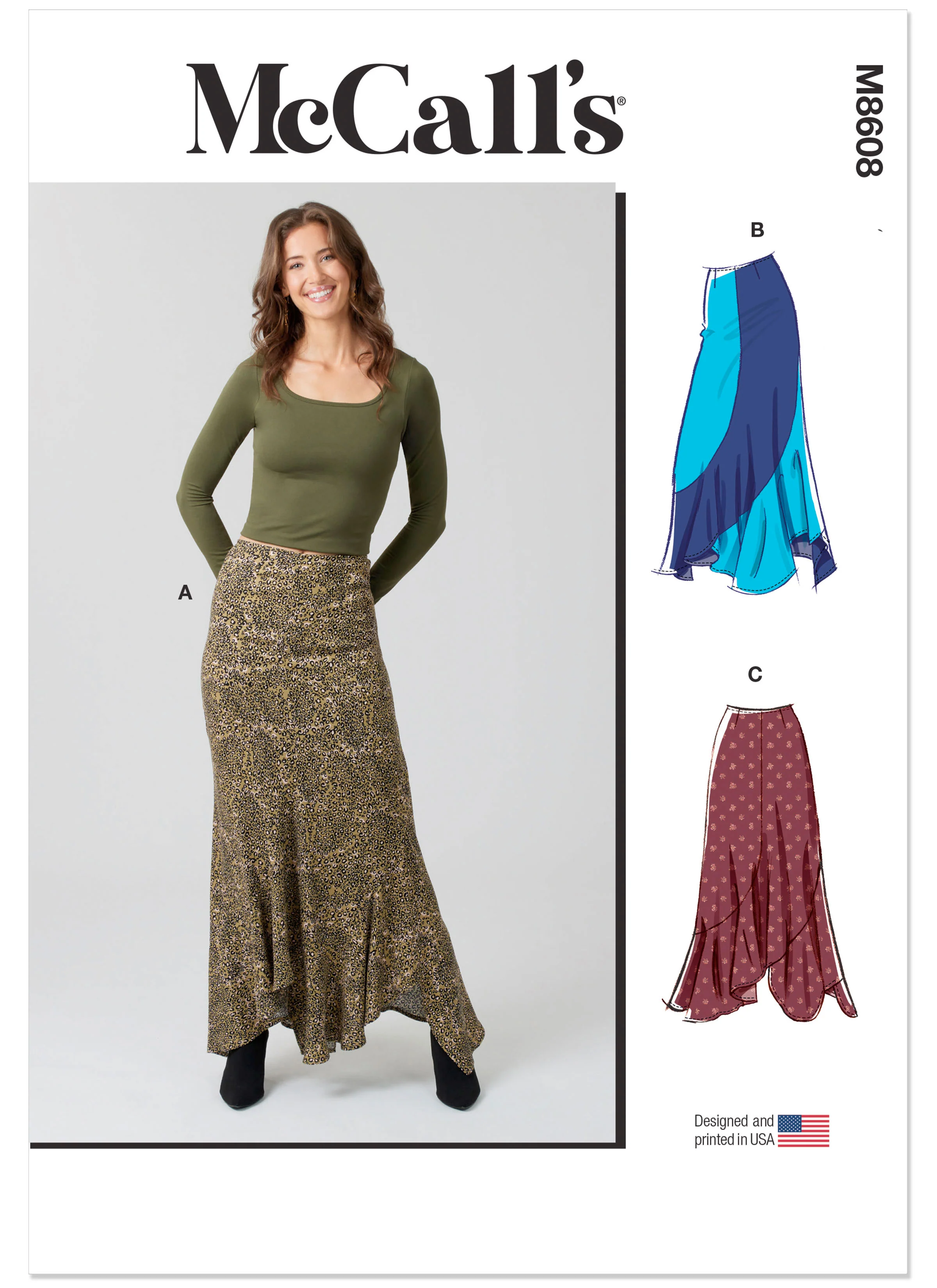 McCall's Misses' Asymmetric Skirt M8608 - Image 2