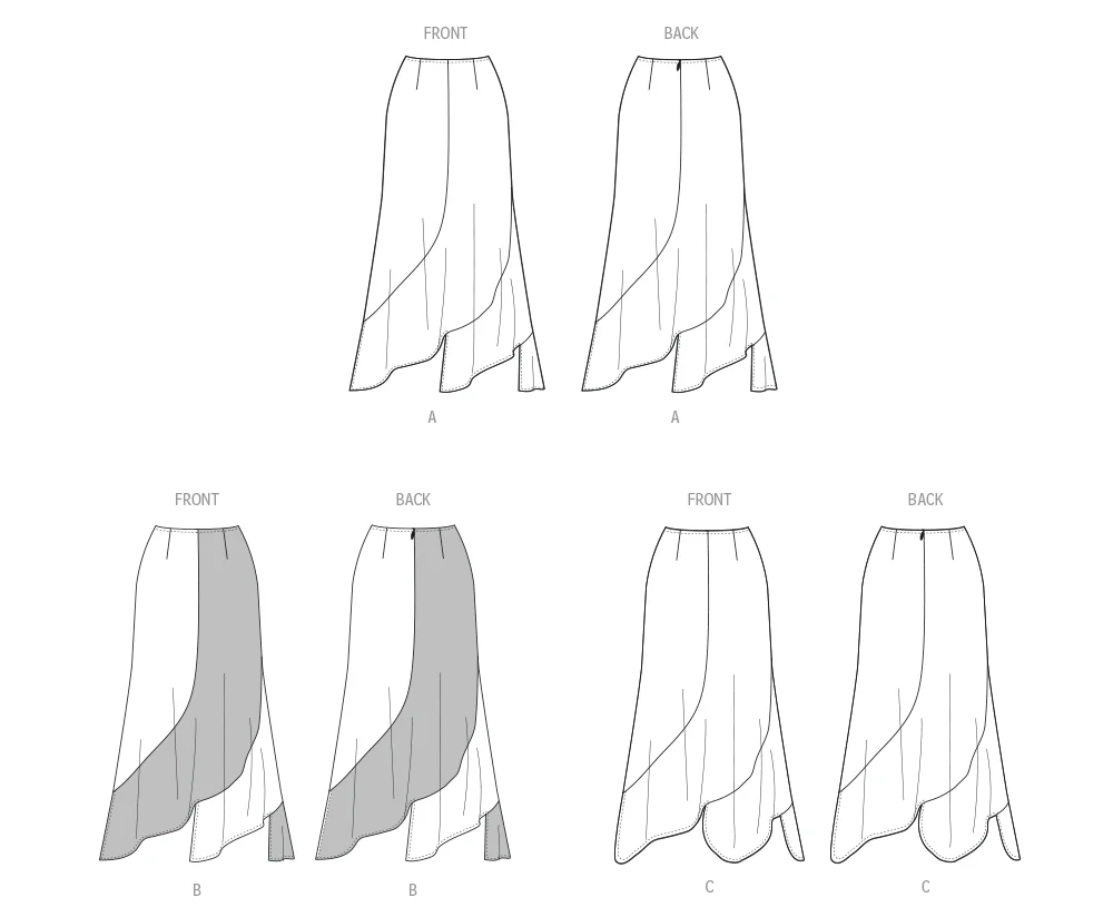 McCall's Misses' Asymmetric Skirt M8608 - Image 6