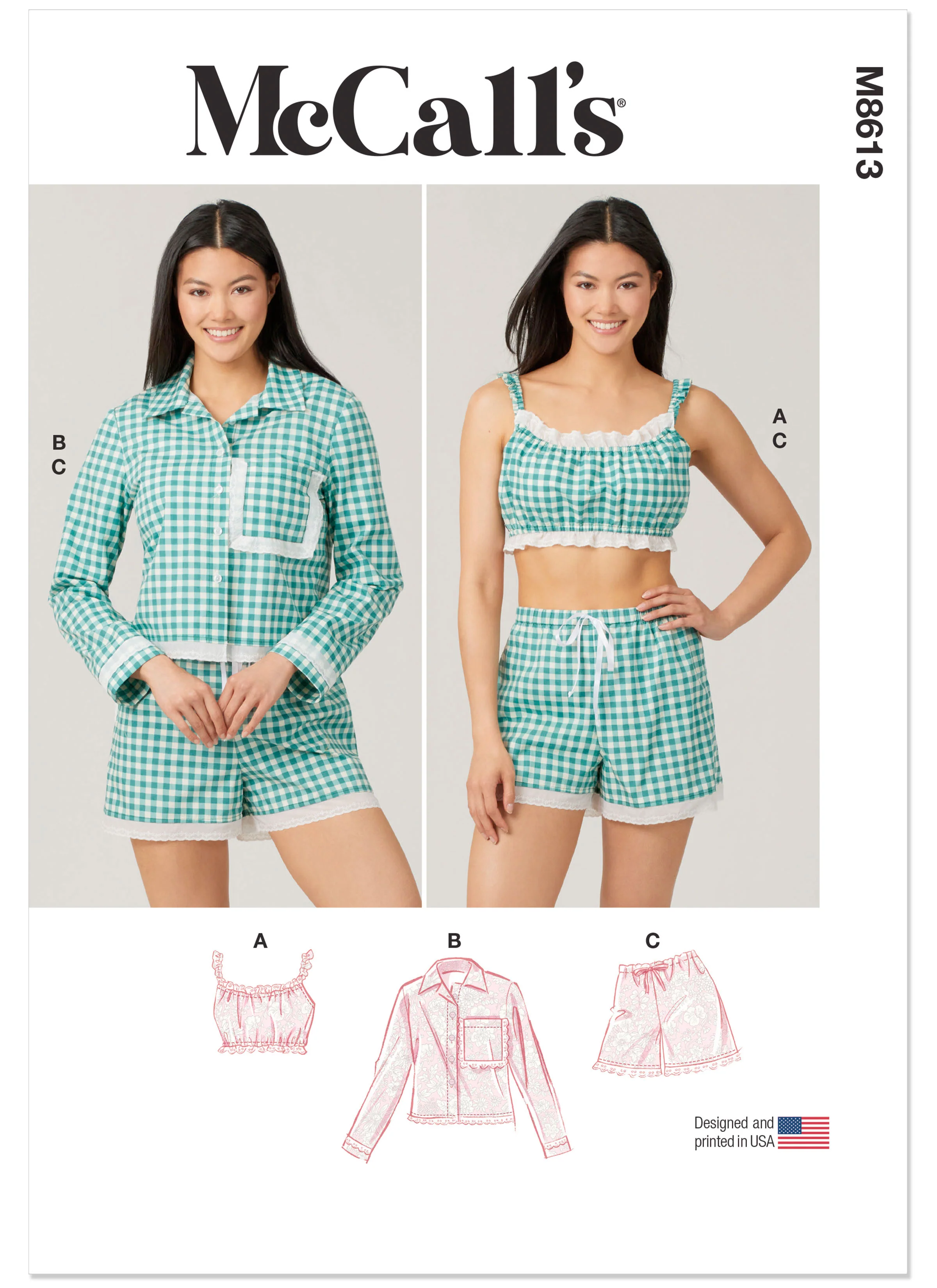 McCall's Misses' Bralette, Shirt and Shorts M8613 - Image 2
