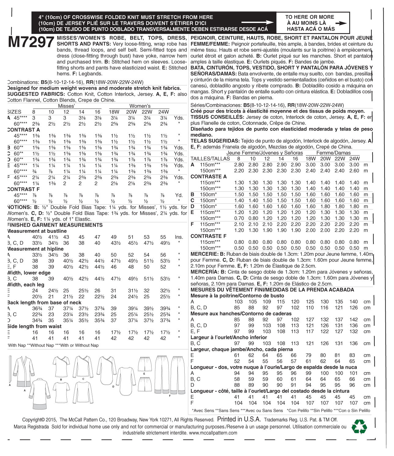 McCalls Nightwear M7297 - Image 11