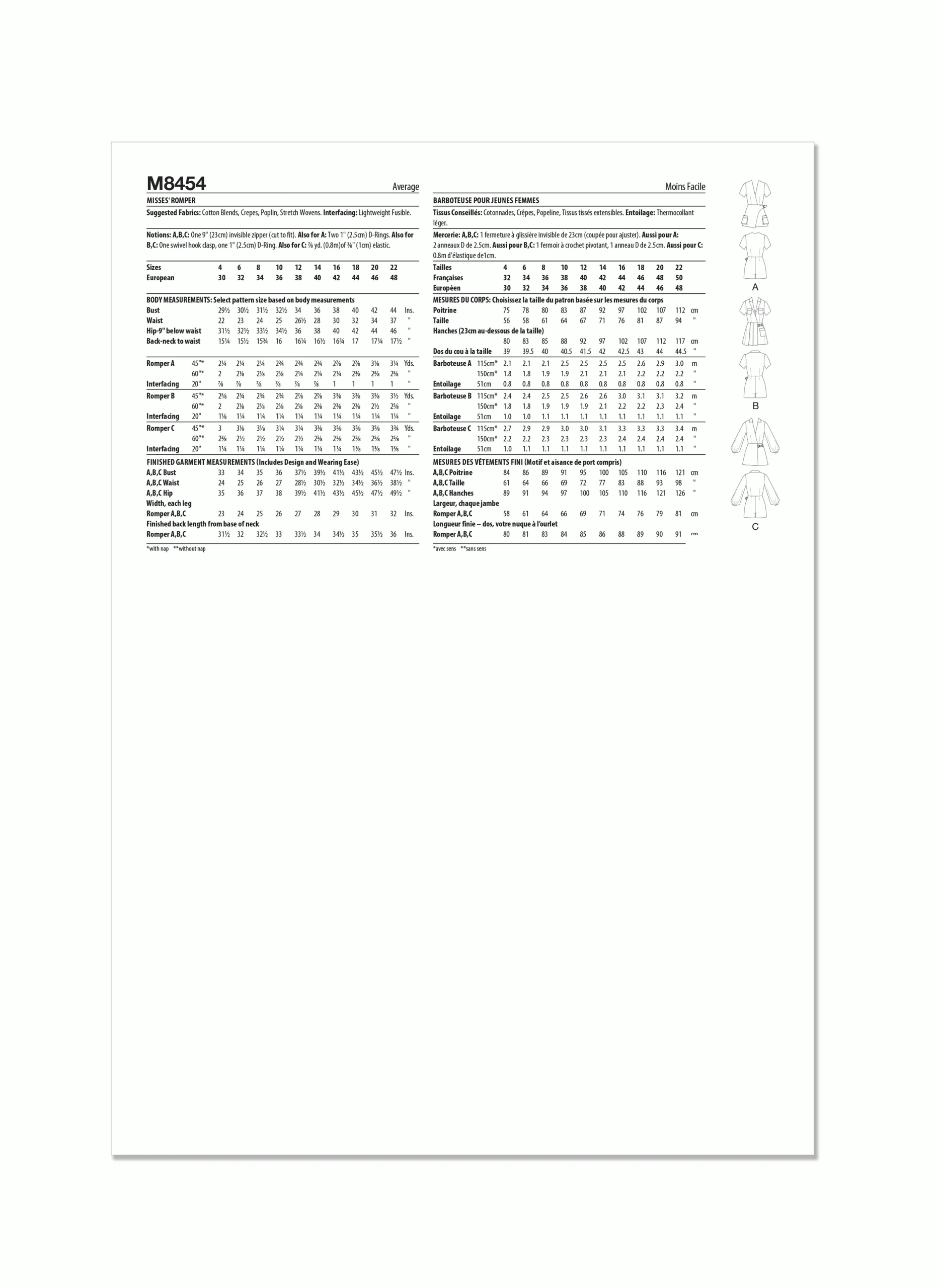 McCalls Romper M8454 - Image 8