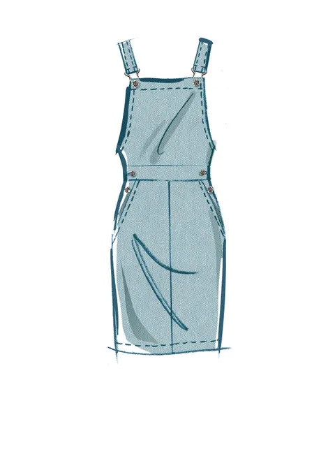 McCalls Skirt Overalls/Pinafore M8345 - Image 4