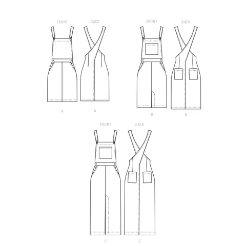 McCalls Skirt Overalls/Pinafore M8345 - Image 6