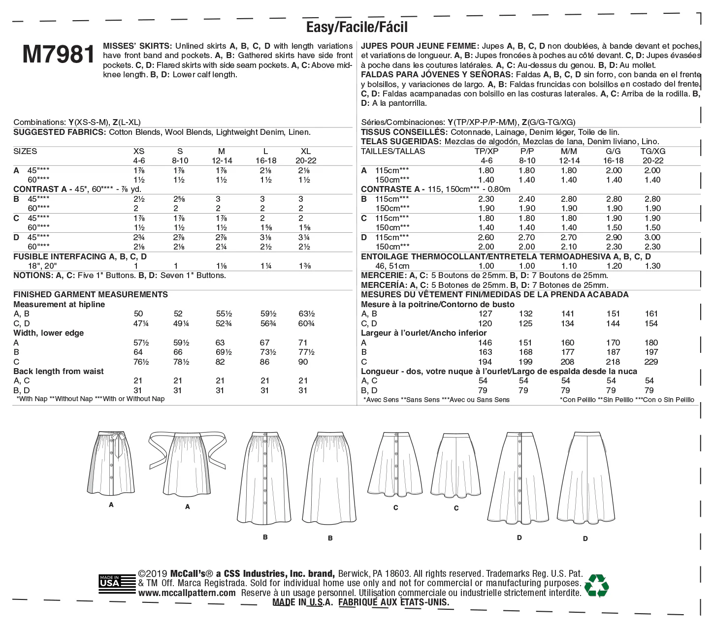 McCalls Skirts M7981 - Image 9