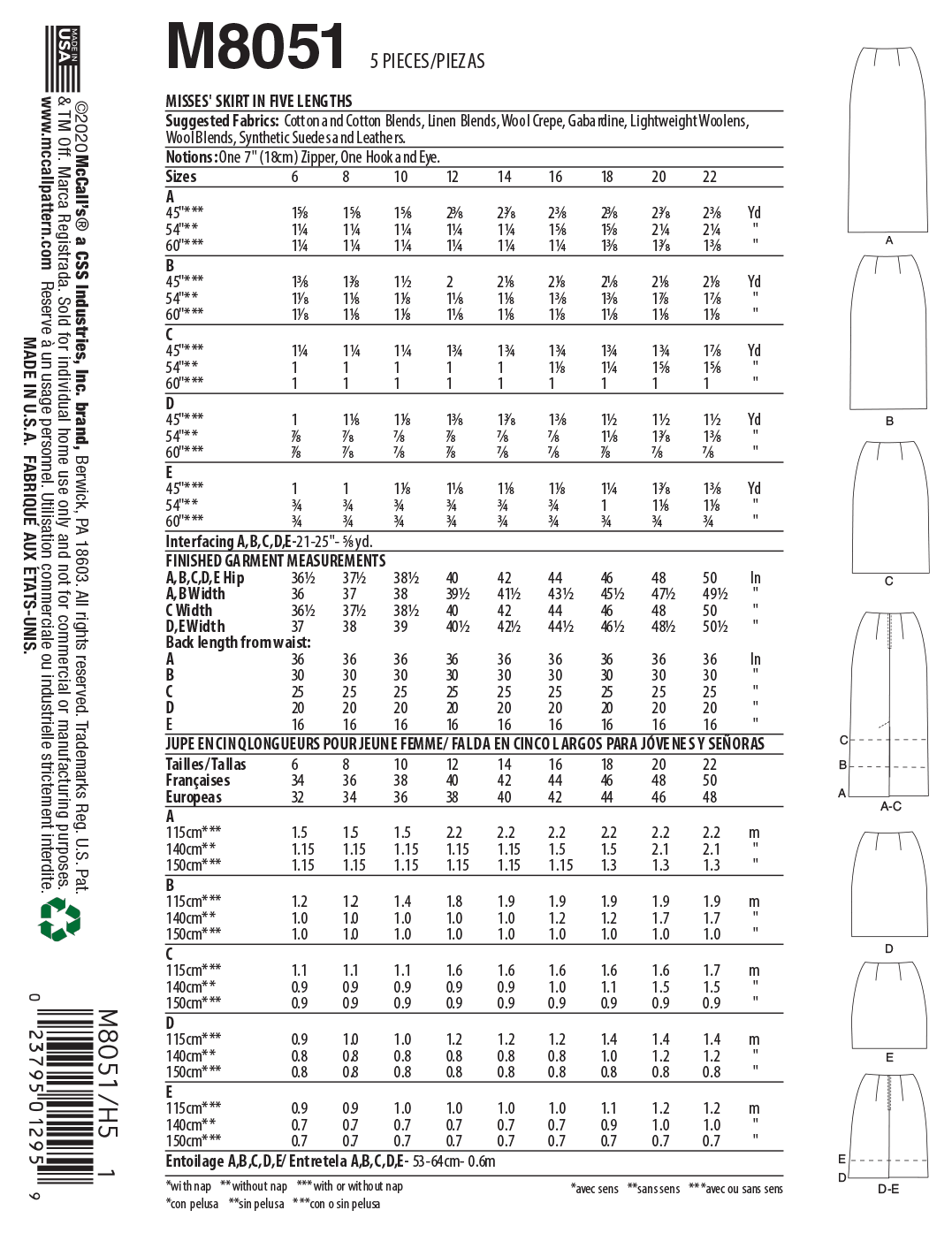 McCalls Skirts M8051 - Image 6