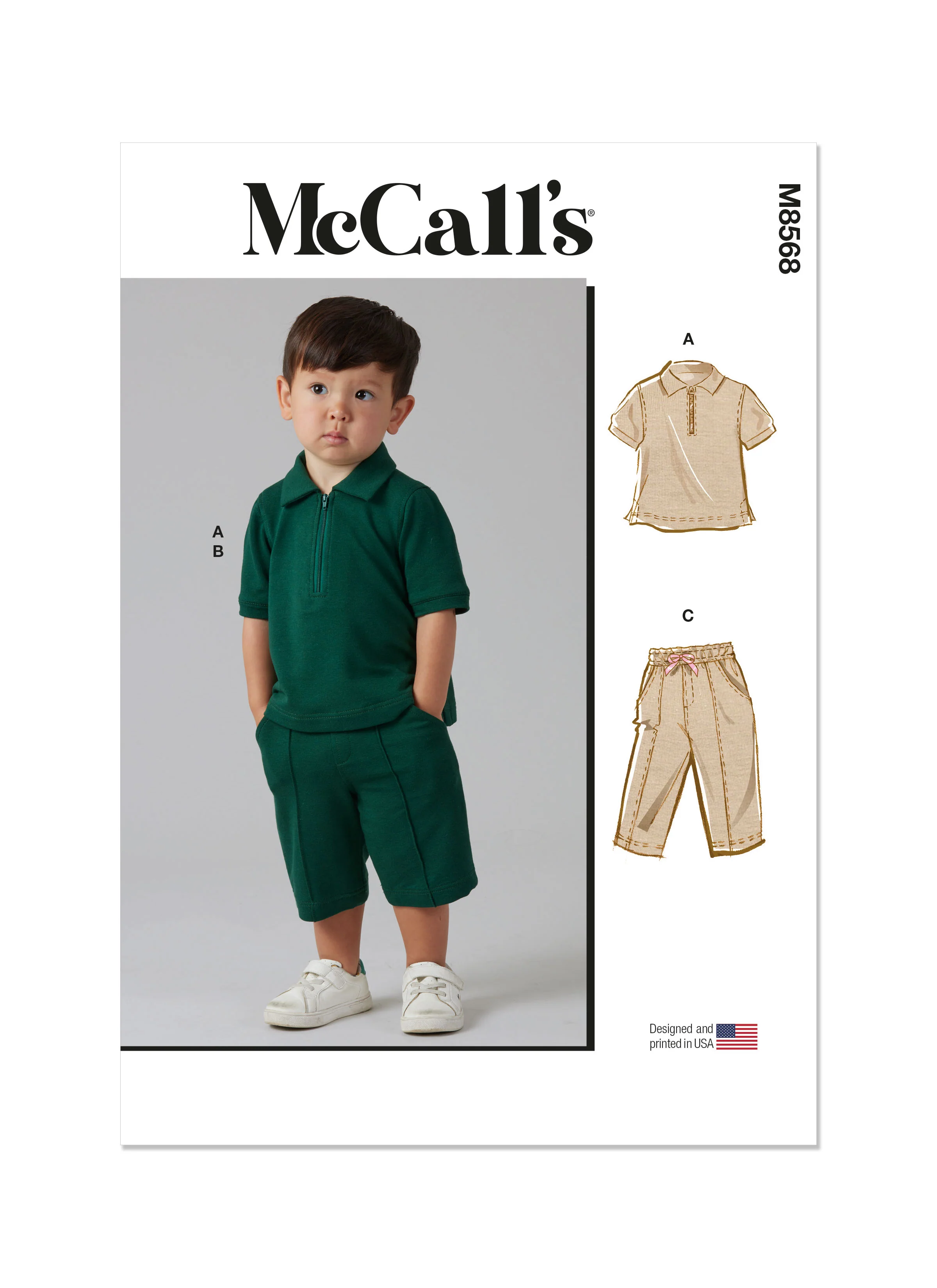 McCall's Toddlers' Top, Shorts and Pants M8568 - Image 2