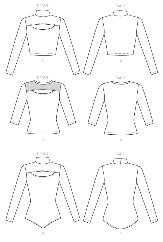 McCalls Top and Bodysuit M8003 - Image 6