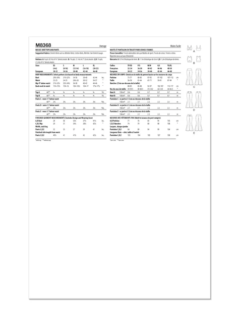 McCalls Top and Trousers M8368 - Image 9