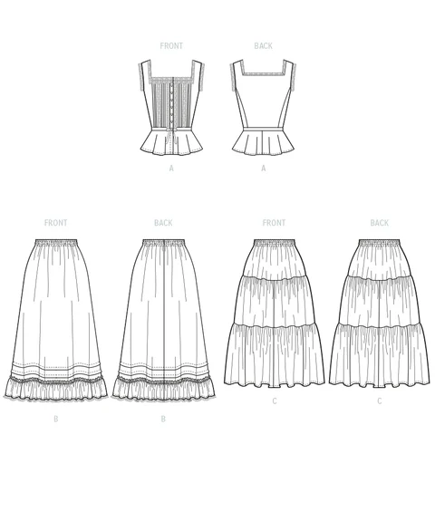 McCalls Tops and Skirts M8306 - Image 5