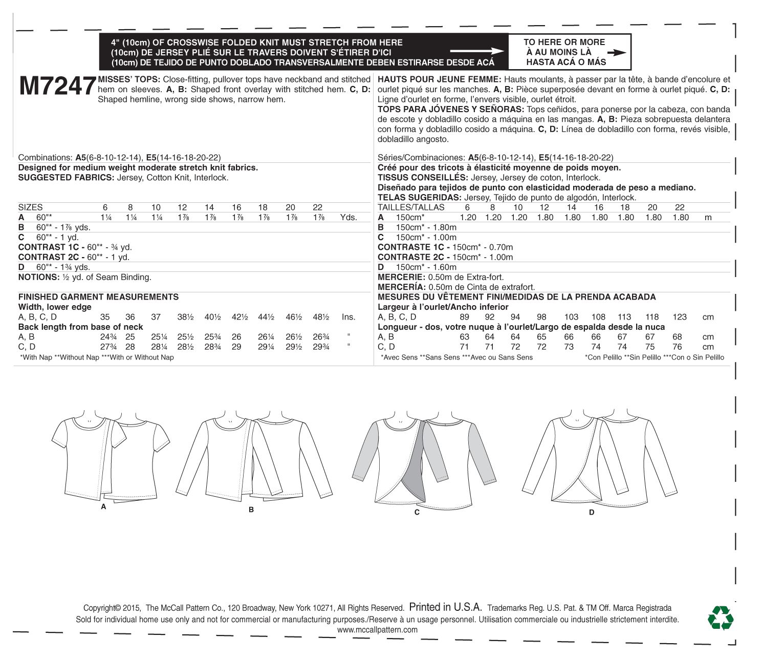 McCalls Tops M7247 - Image 8