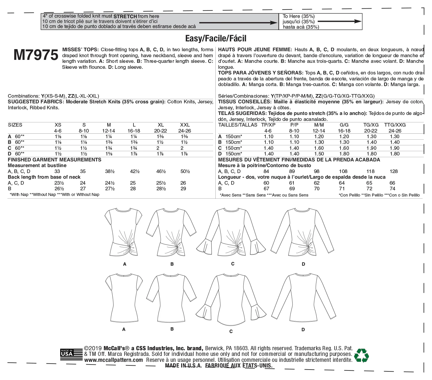 McCalls Tops M7975 - Image 10