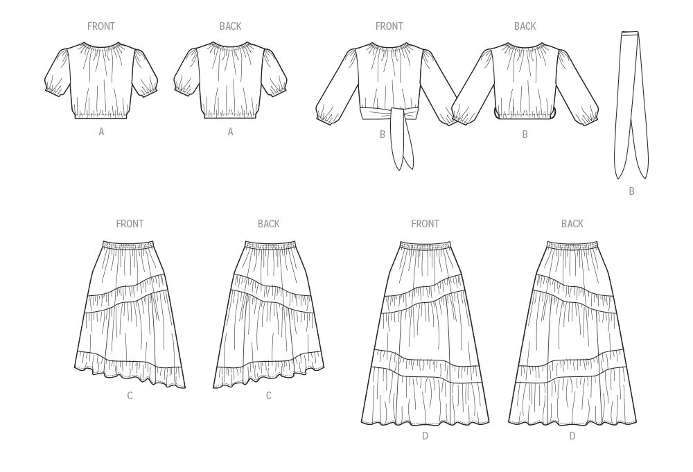 McCalls Tops & Skirts M8482 - Image 8