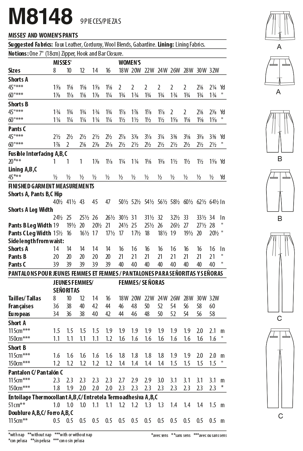 McCalls Trousers and Shorts M8148 - Image 8