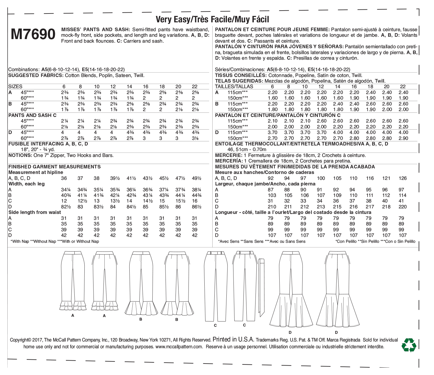 McCalls Trousers M7690 - Image 8