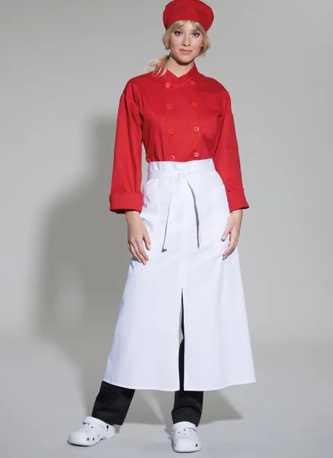 McCalls Unisex Chef Jacket, Pants, Apron and Cap M8332 - Image 4