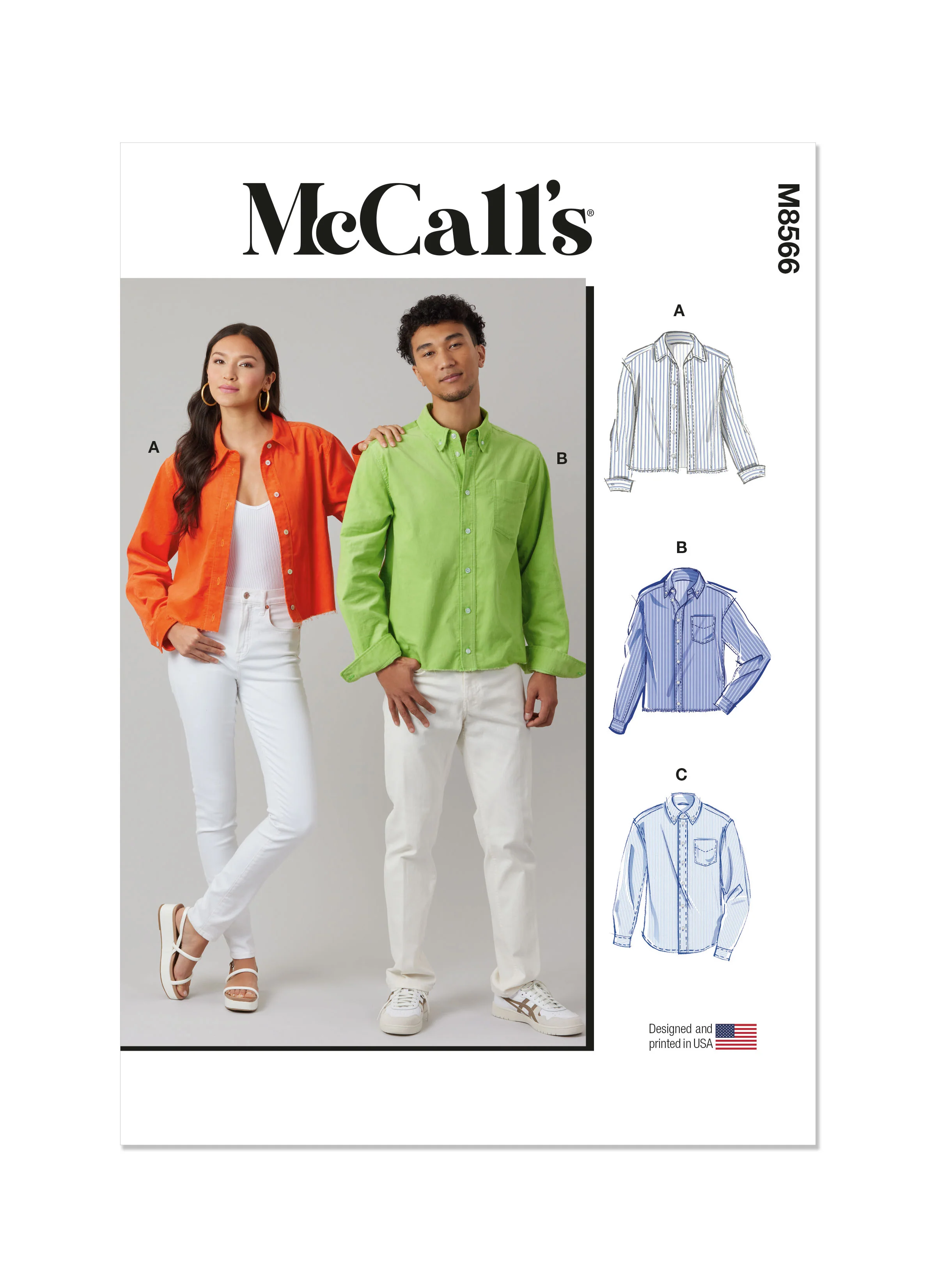 McCall's Unisex Shirt M8566 - Image 2