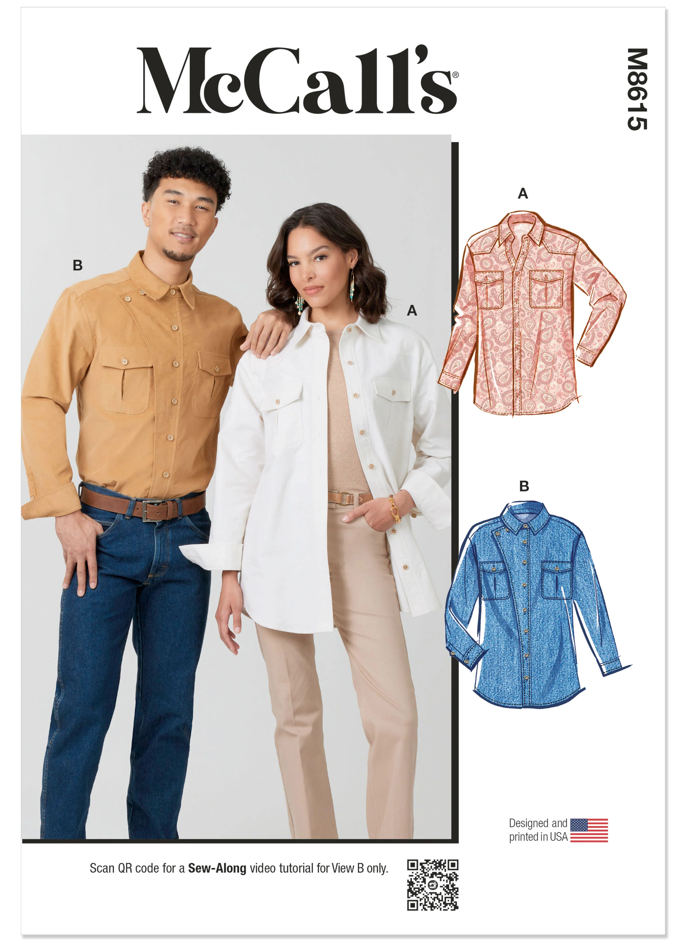 McCall's Unisex Shirts M8615 - Image 2