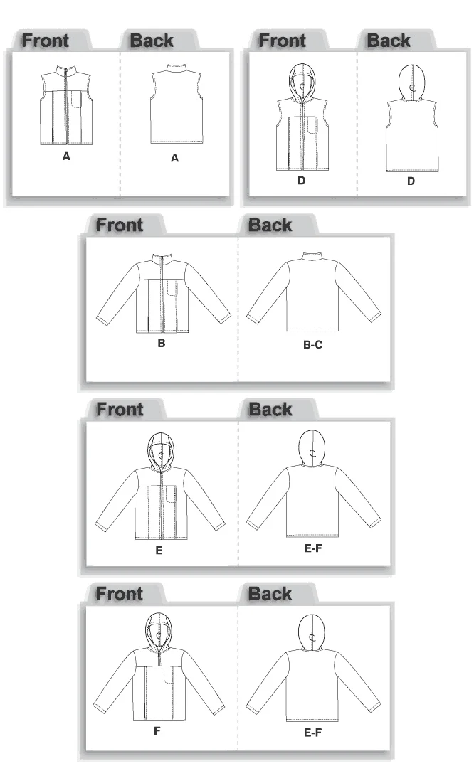 McCalls Unisex Vest and Jacket M5252 - Image 8