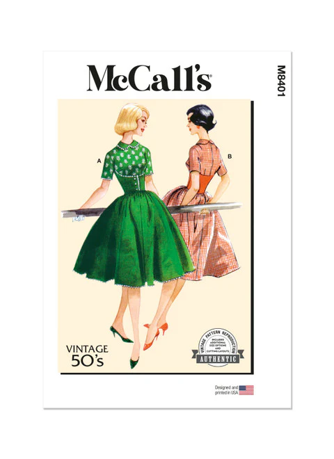 McCalls Vintage Dress M8401 - Image 2