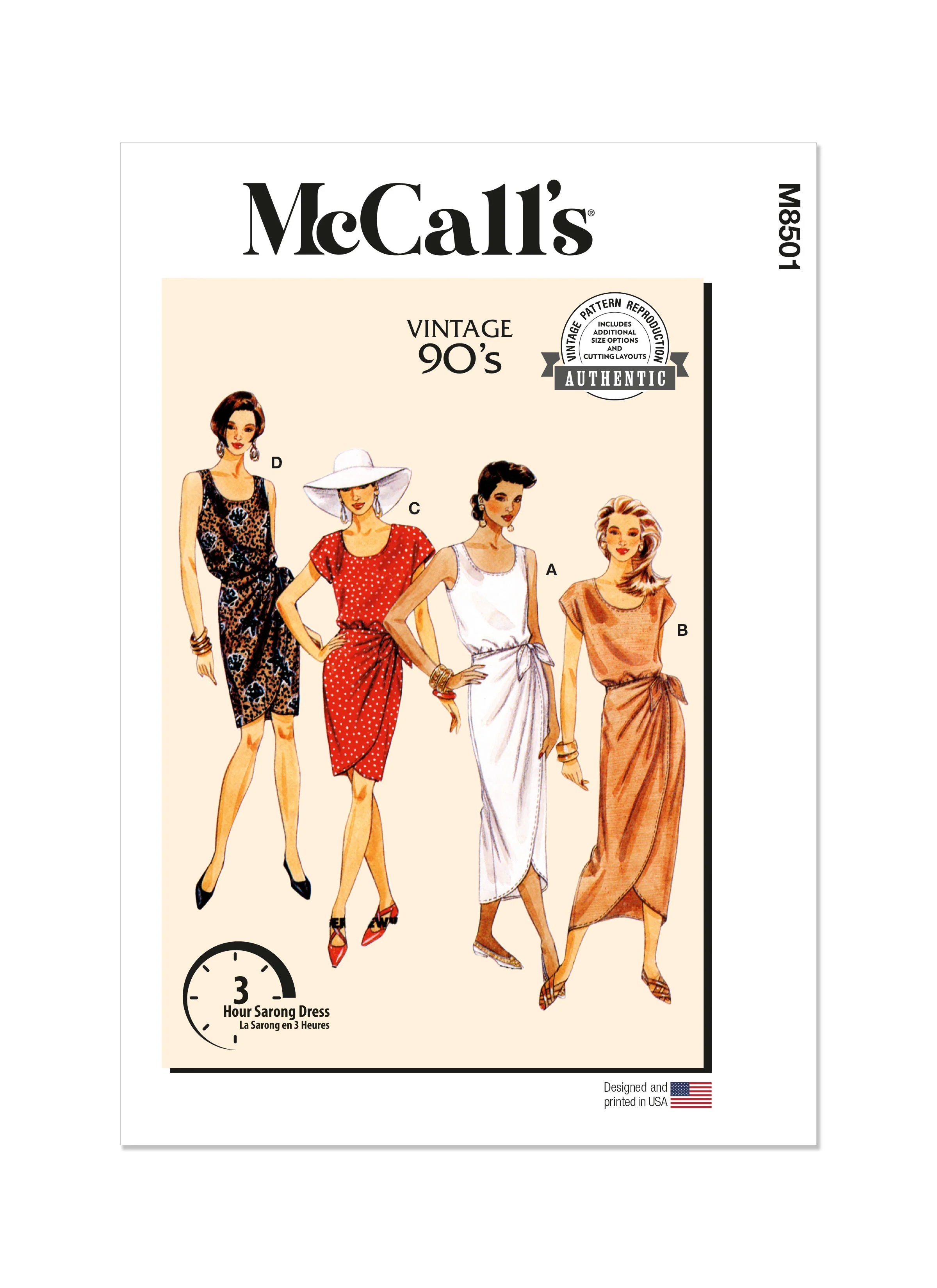 McCalls Vintage Dress M8501 - Image 2