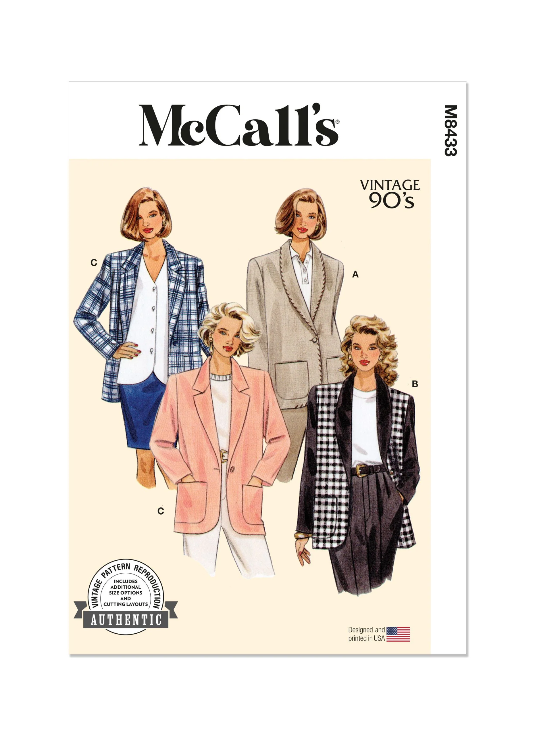 McCalls Vintage Jacket M8433 - Image 2