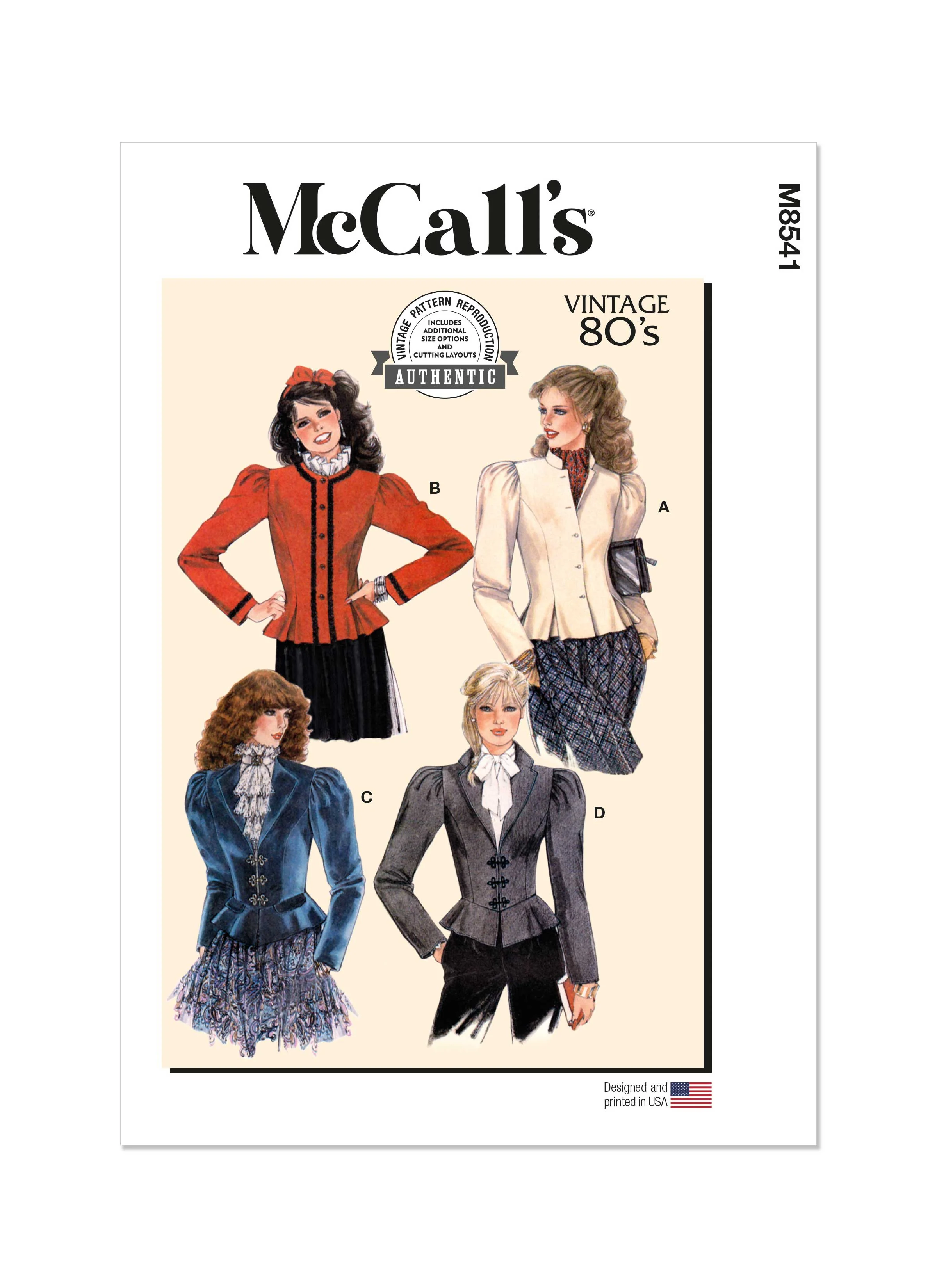 McCalls Vintage Jackets M8541 - Image 2