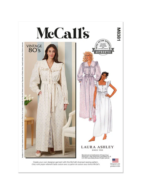 McCalls Vintage Nightwear M8381 - Image 2