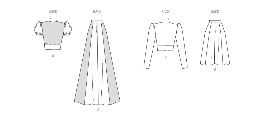 McCalls Vintage Top & Skirt M8431 - Image 4