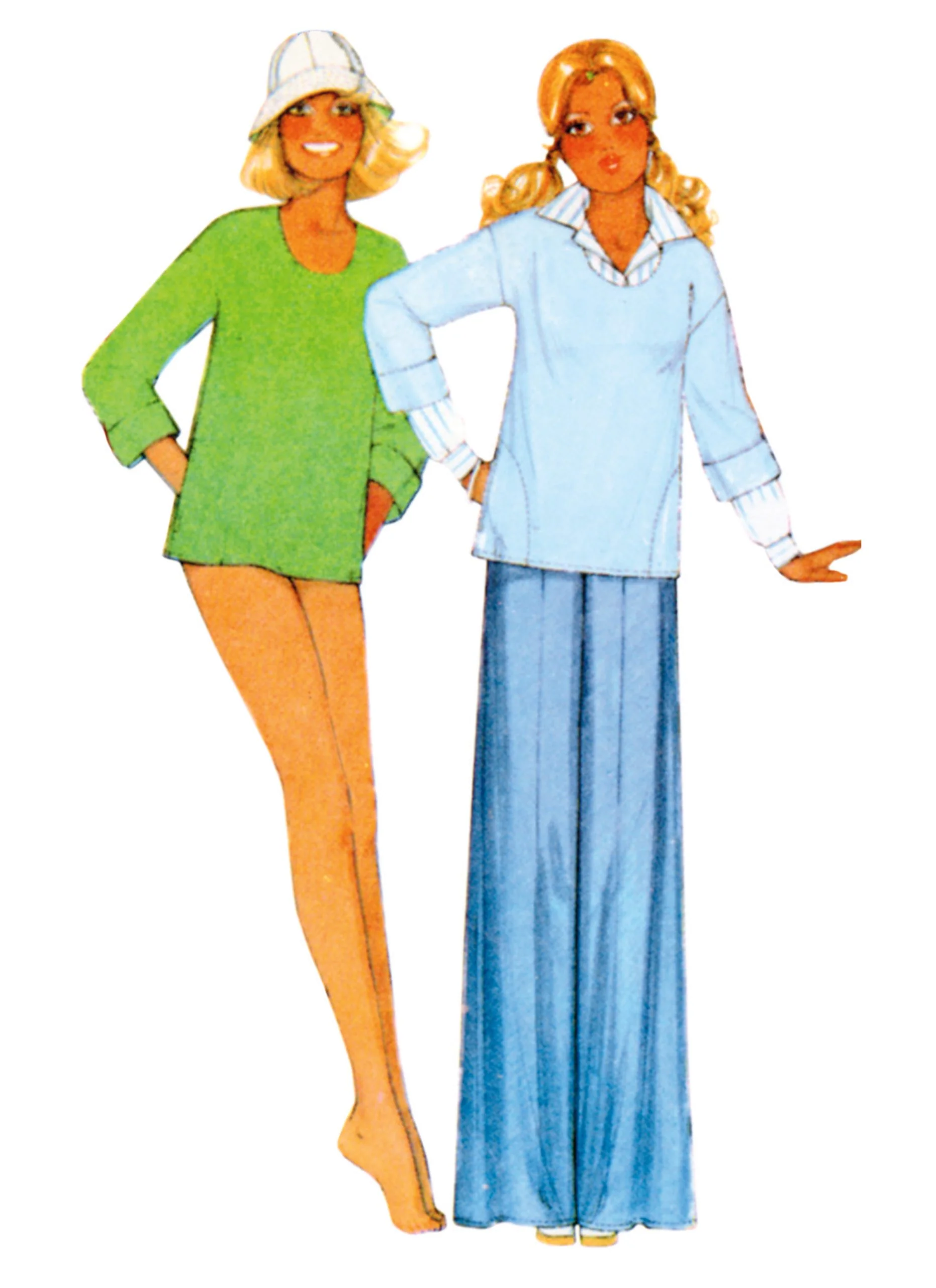 McCalls Vintage Tops, Skirt, Trousers & Shorts M8493 - Image 4