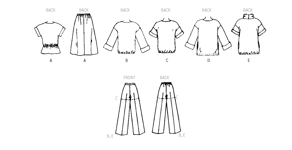McCalls Vintage Tops, Skirt, Trousers & Shorts M8493 - Image 5