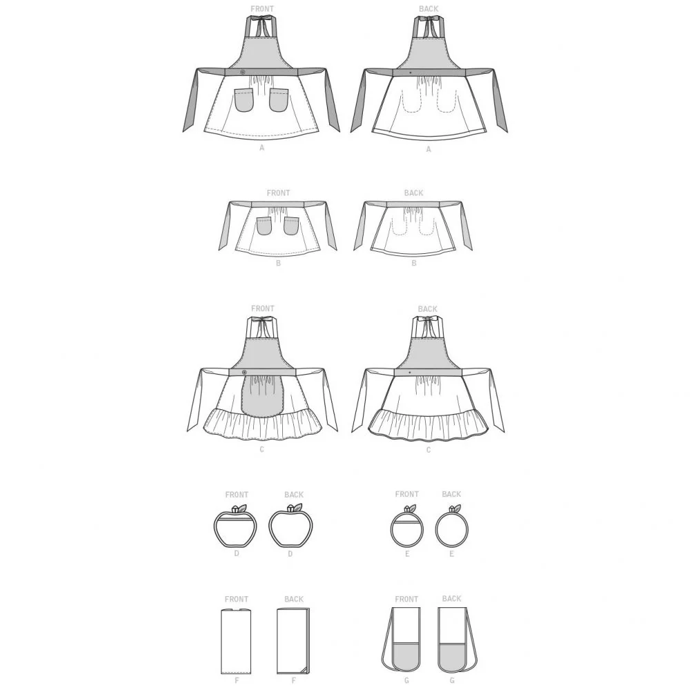 McCalls Women/Child Aprons M8234 - Image 6