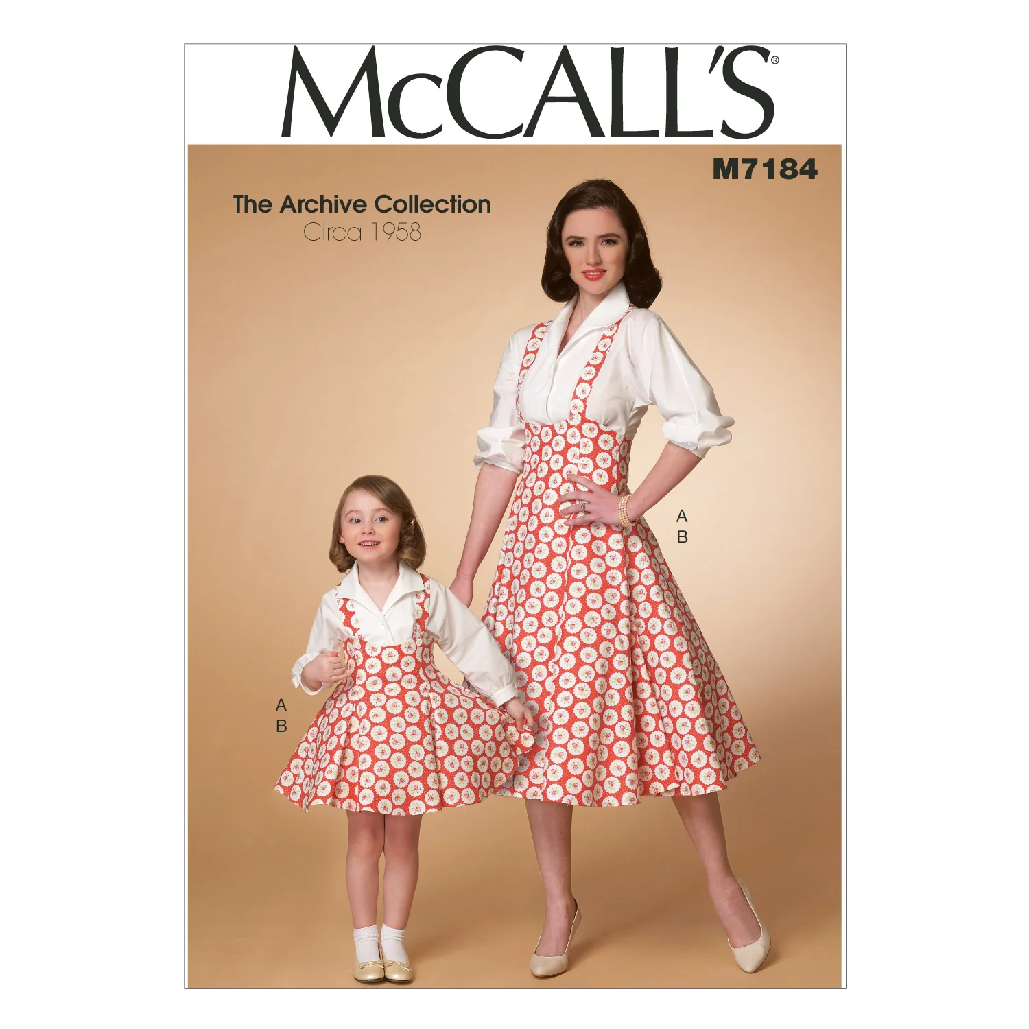 McCalls Women/Child Vintage Top & Dress M7184 - Image 2