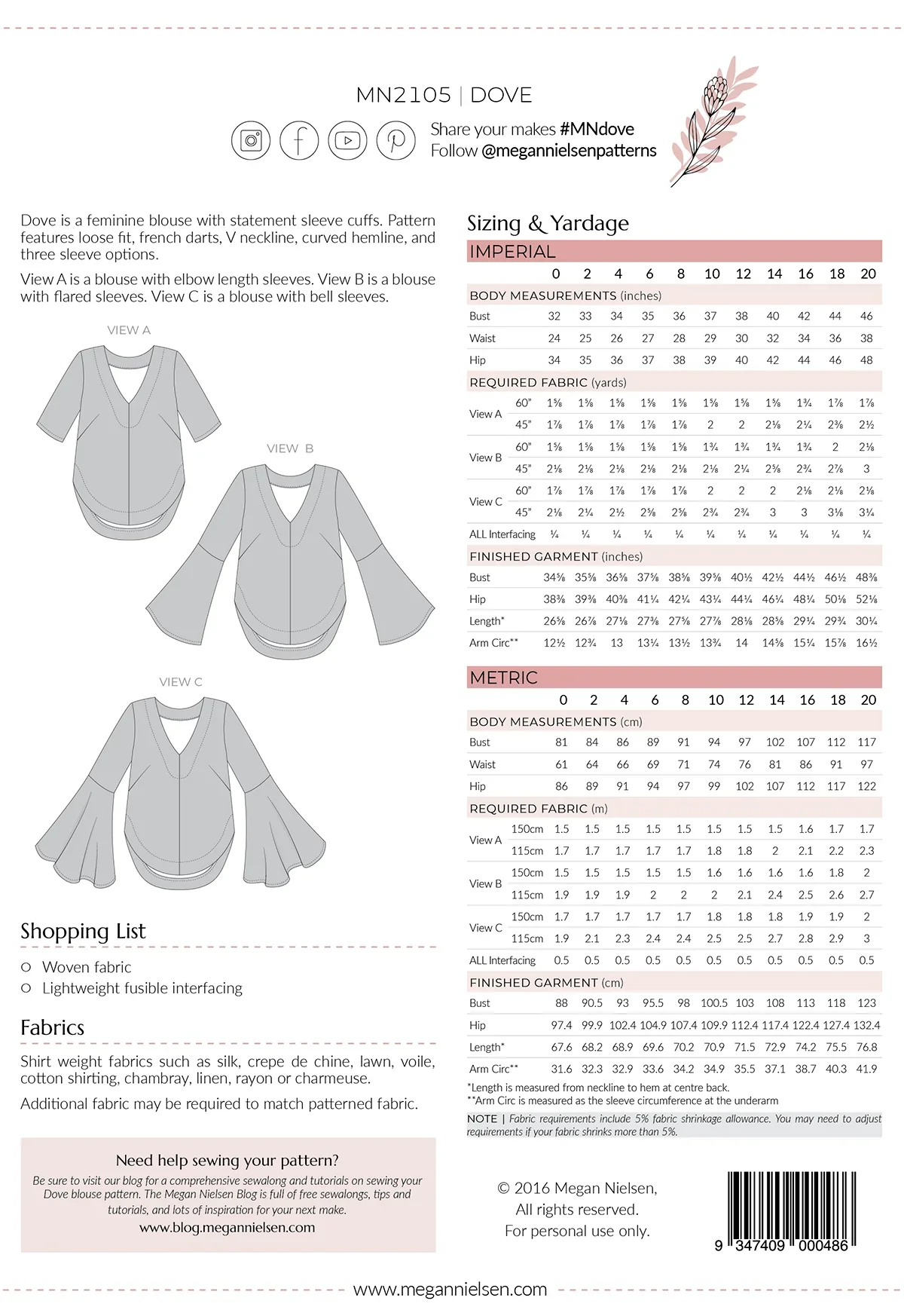 Megan Nielsen Dove Blouse - Image 17