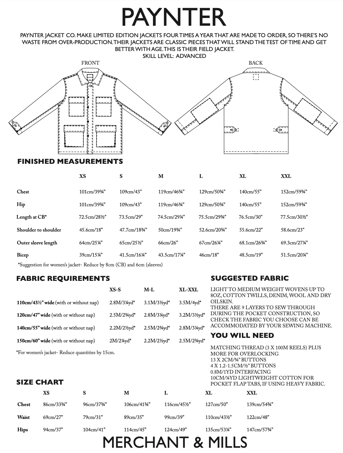 Merchant & Mills Unisex Paynter Jacket - Image 18